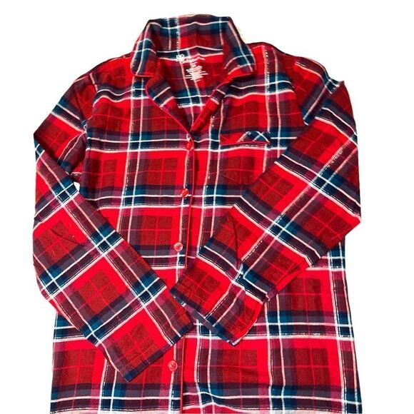 Croft and Barrow red plaid 2 piece pj set - Picture 4 of 6